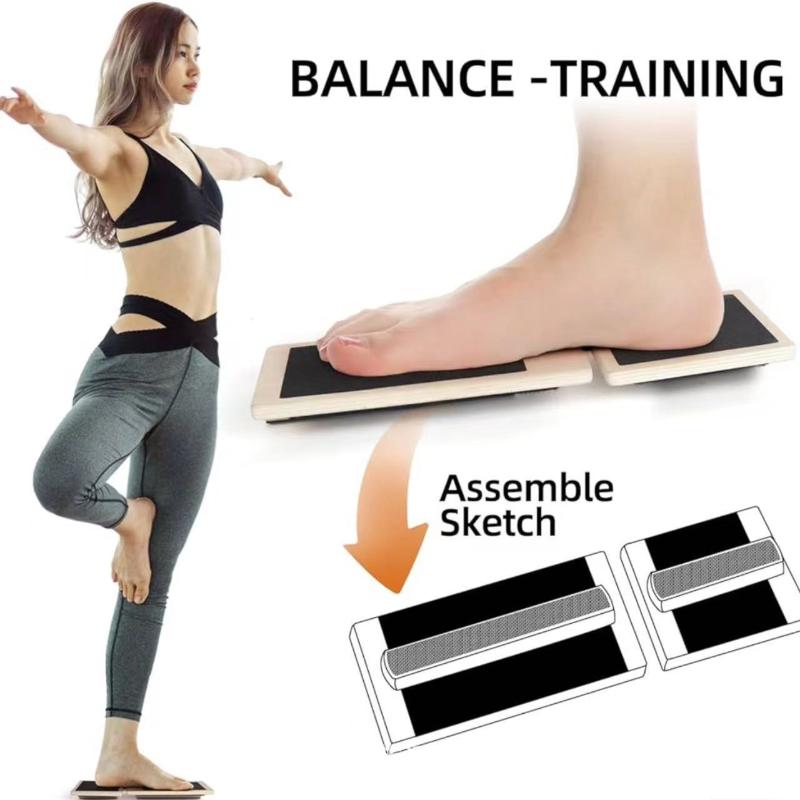 Balance Board Wobble - Tavola Oscillante in Legno Antiscivolo per