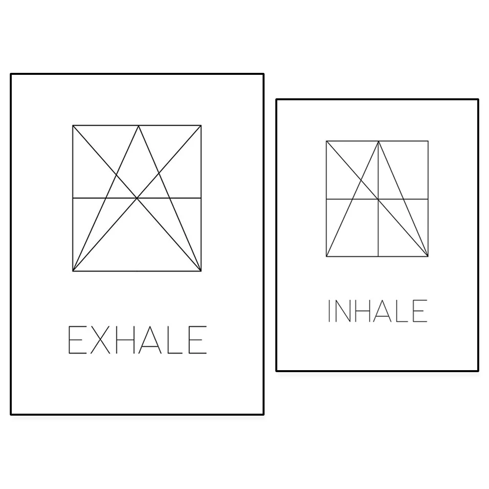 Pilates Yoga Gifts - Stampa Breathe Breathe, arte da parete,